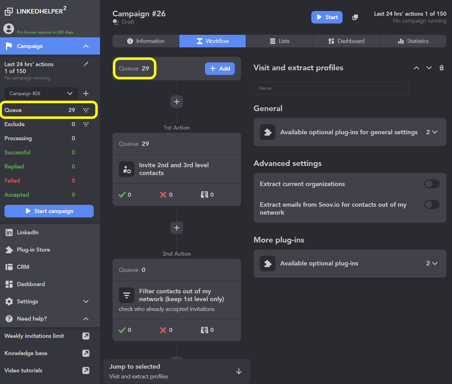 Invite and reach out via LinkedIn and email template – Linked Helper